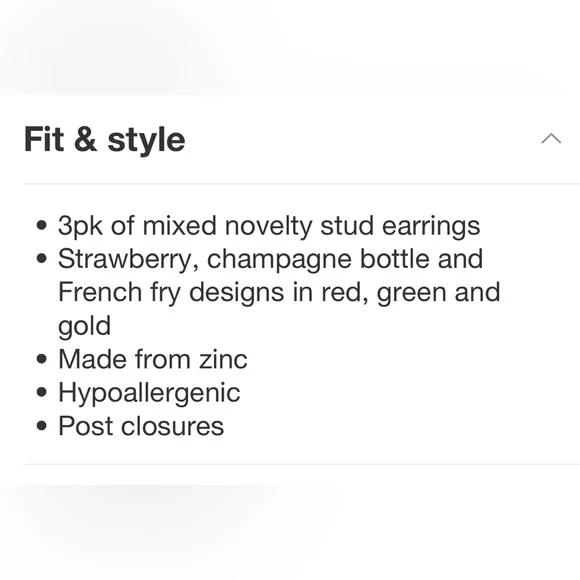 Kate Spade x Target Three Pack Stud Earrings - Picture 4 of 5